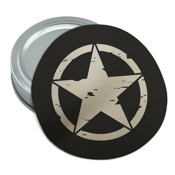 Oscar Mike On Mission Move Vintage Military Star Round Rubber Non-Slip Jar Gripper Lid Opener