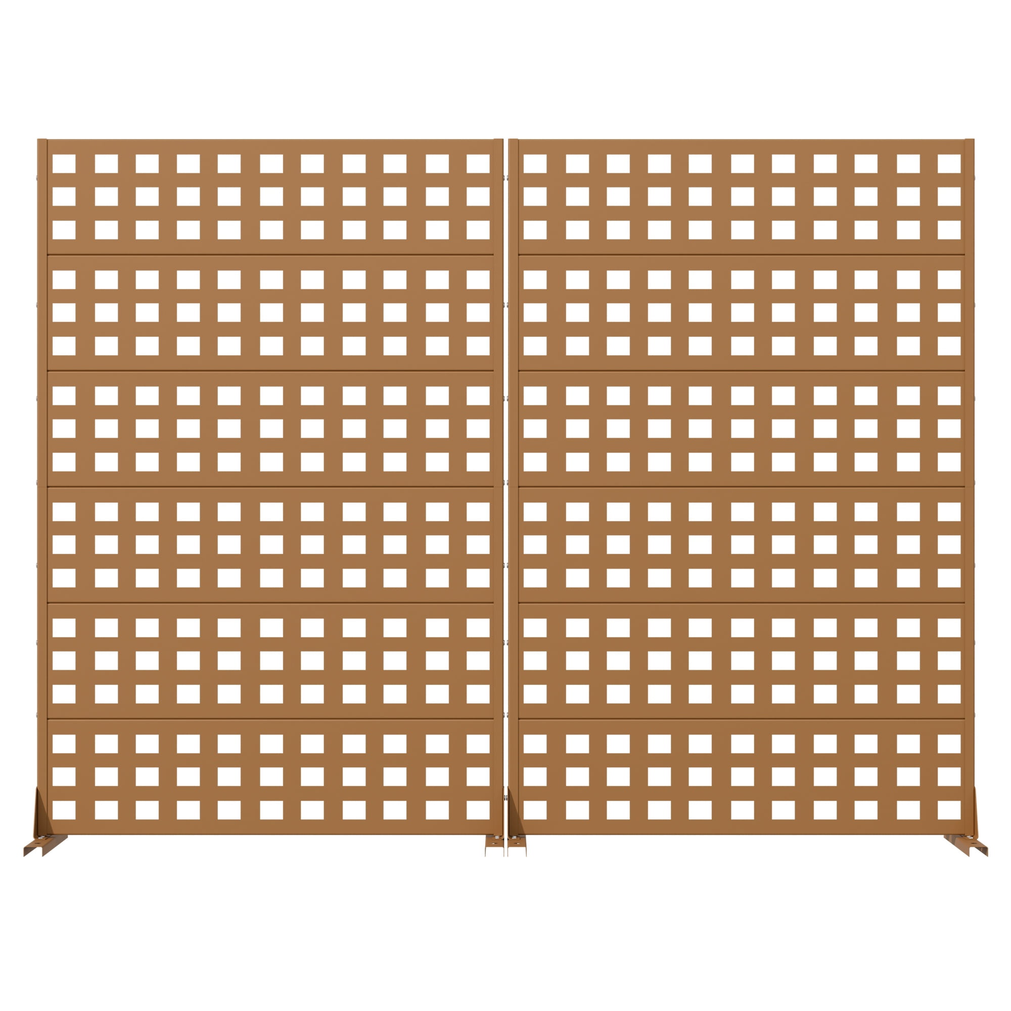 Privacy Metal Screen Fence Panel Horizontal Stripe Pattern