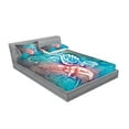 thumbnail image 2 of Ambesonne Fantasy Fitted Sheet & Pillow Sham Set, Butterfly Winged, Full, Blue Purple, 2 of 2