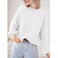 thumbnail image 4 of Suéter PRETTYGARDEN Oversized Otoño Invierno Blanco Mediano, 4 of 5