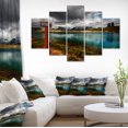 thumbnail image 1 of Azure Mountain Lake with Clouds - Landscape Canvas Art Print, 1 of 3