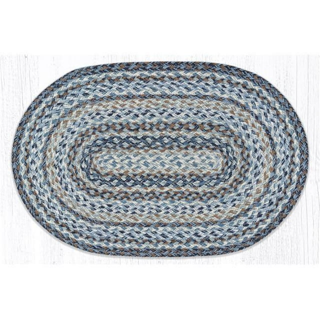 Capitol Importing 02-9-119 20 x 30 in. C 9-119 Denim Oval Braided Rug