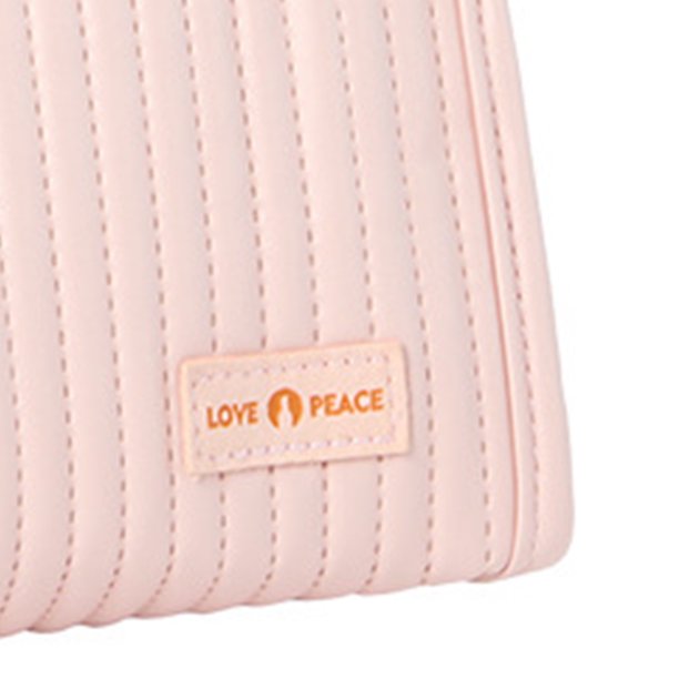 Bolsa De Maquillaje Organizador cosmético de cuero PU, Bolsas para brochas de maquillaje a la moda para monedero (rosa) Likrtyny Para Estrenar