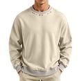 thumbnail image 3 of Zysthvn Lightweight Loose Sweatshirts for Men Casual Fall Long Sleeve Pullover Mens Sweatshirts Crewneck Solid Loose Tops, 3 of 10