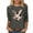 Gray, variant on Cavosen Happy Easter Women's 3/4 Sleeve Tops and Blouses Summer Bunny Print Pullover Blouse Crewneck Holiday Shirts Vacation Festival T Shirts Loose Dressy Stylish Tees Black L