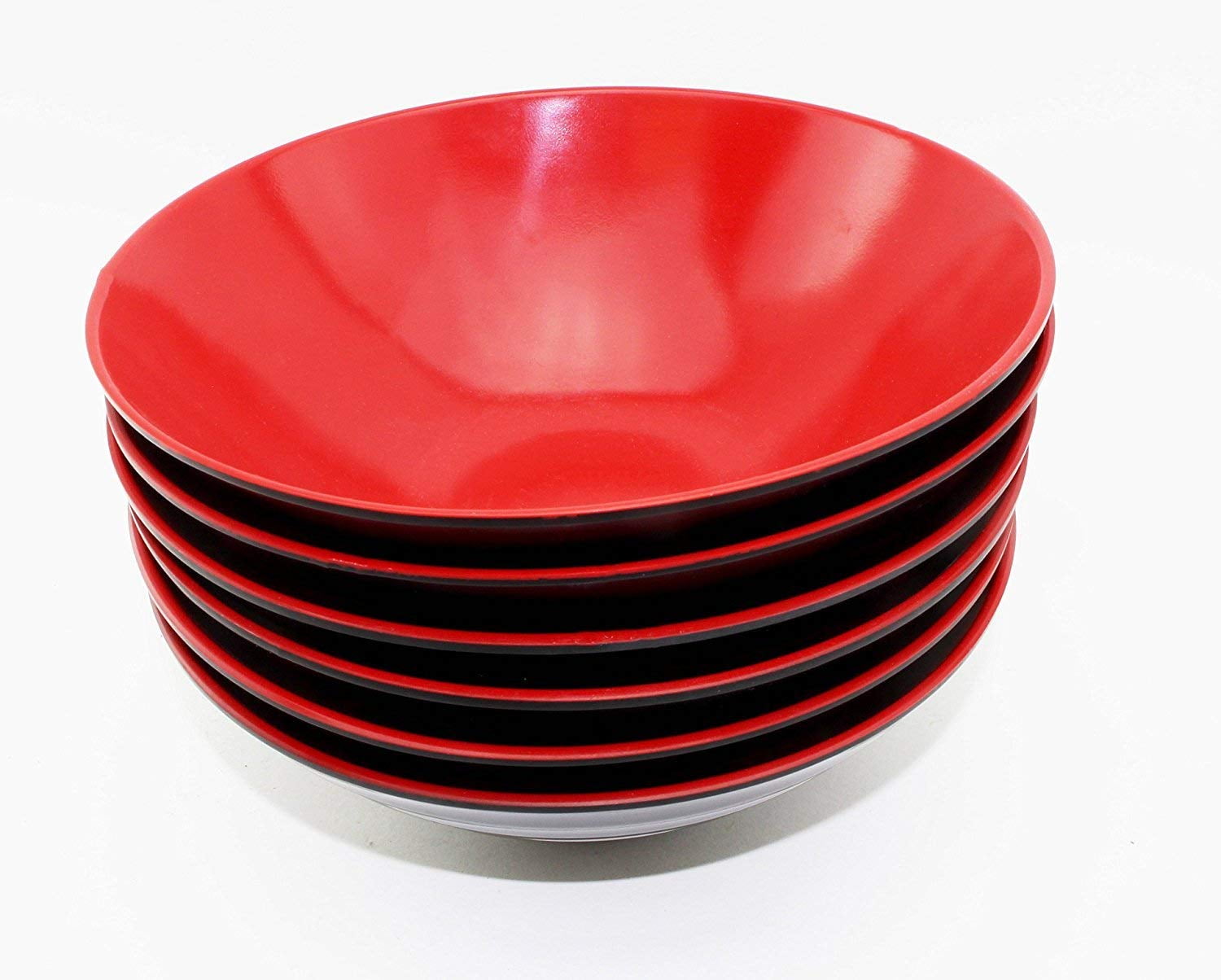 Red Melamine Plastic Ramen Noodle Bowl 8in #6028A-BR S-2375 