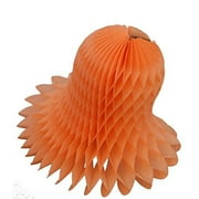 3-pack 11 Inch Hanging Honeycomb Tissue Paper Bell Decoration, Peach, by Devra Party