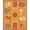 Orange Amber Cream, Pattern 4, variant on Design&I 6'x9' Washable Area Rug Deep Brown Basketball Court Design Arc Vibrant Ball Centerpiece, Mirrored Symmetry for Queen Size Bedroom, Under Bed, Sleek Flatweave Pet Friendly