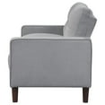 thumbnail image 3 of Bow 54 Inch Loveseat- Grid Tufted Back- Track Arms- Self Welt Trim- Gray, 3 of 6