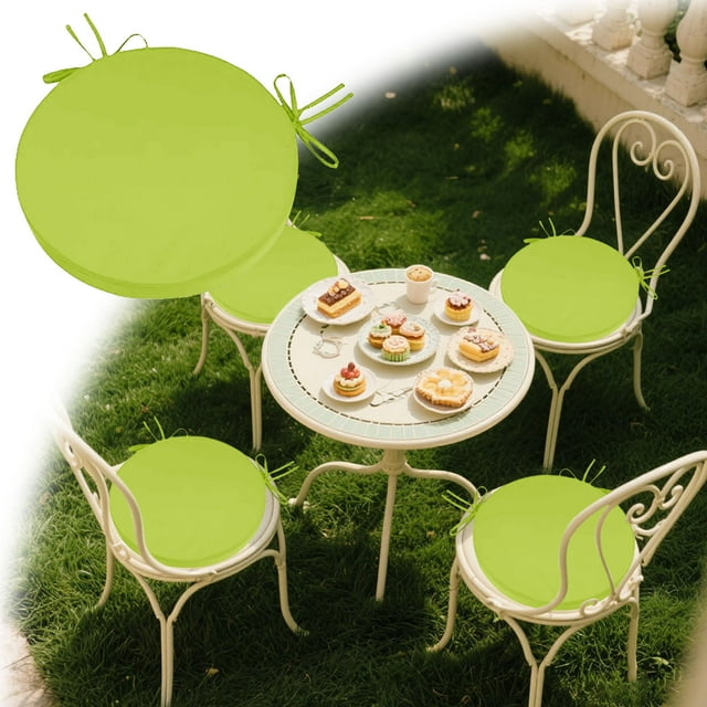 Round Outdoor Chair Cushion with Removable Washable Cover for Patio Furniture Support and Water Resistance