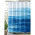 thumbnail image 2 of Shower Curtains Abstract Art Bath Curtain Gradient Blue Waterproof Bathroom Shower Curtain Set with Hooks Decoration 72 x 72 Inches, 2 of 7