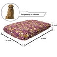 thumbnail image 2 of Geometric Pet Bed, Retro Style 70s Like Vintage Circles and Rounds Water Drops Like Image Art, Chew Resistant Pad for Dogs and Cats Cushion with Removable Cover, 24" x 39", Multicolor, by Ambesonne, 2 of 4