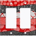 thumbnail image 6 of Metal Light Switch Plate Cover Colorful Safari African Tribal Art Pattern SFR032, 6 of 13