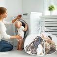 thumbnail image 6 of Mesh Laundry Hamper, Breathable and Collapsible with Side Pocket, Sturdy Storage for Laundry, Clothes, and Household Items, Space-Saving Design, 6 of 7