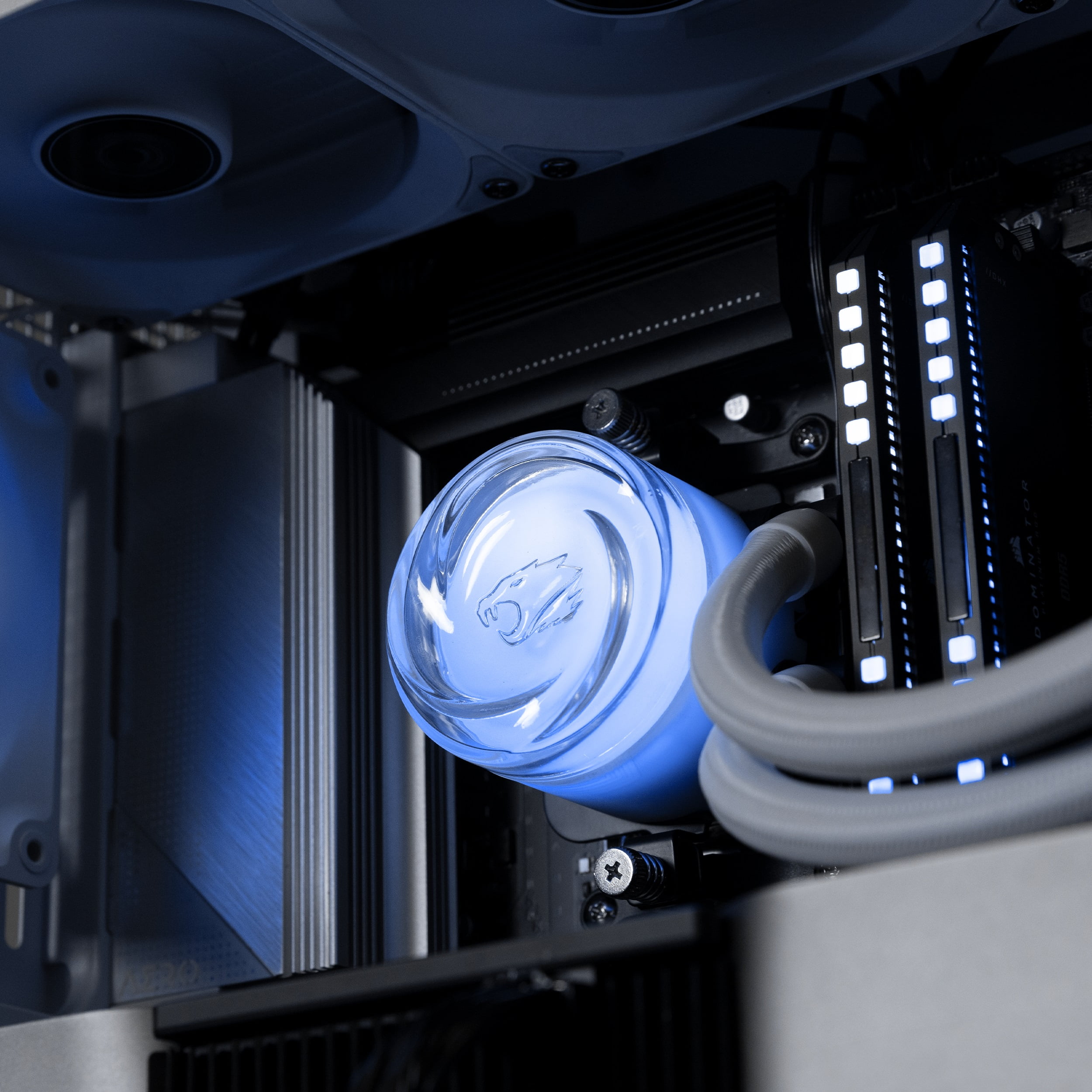 iBUYPOWER - AW4 360mm Radiator CPU Liquid Cooler (3 x 120mm Core Fans) with RGB Display - White