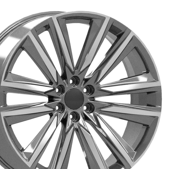 26 inch Replica Wheel for Cadillac Escalade - CA91 Gunmetal with Polished Face 26x10