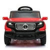 GoDecor Kids Ride on Car 6V Battery Powered w/RC,3 Speeds, LED Headlights, MP3 Player, Horn - Red