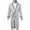H-Grey421, variant on XIAONU Men's Breathable Bath Robe Quick-Dry Patterned-Collar Bath Robes Daily Wear Night Robes