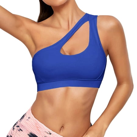 

TAIAOJING Push Up Bras for Women One Shoulder Plus Size Exercise Shake Proof Yoga Bra Underwear Brassiere