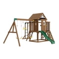 thumbnail image 7 of Wooden Playset 10 in 1 for Backyard - 6FT Slide, Fort with Kitchen, Swing Set, Sandbox, Rock Wall - Outdoor Play Structure for Kids, 7 of 7