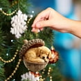 thumbnail image 5 of Sunxin Hangs Animal Ornaments – Cozy Christmas Ornaments Acrylic Cute Animal Christmas Trees Hanging Decorations Rustic Nature Themed Home Decor Animal Lovers, One Pendant, 5 of 5