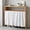 White, variant on Pure White Cabinet Curtain 28"Wx35"L, Dustproof Under Sink Skirt with Self Adhesive Tape, Simple Solid Color Cabinet Curtain Cover for Bathroom Vanity, Kitchen Sink, Laundry Room