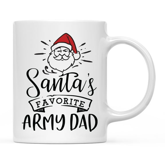 Koyal Wholesale Santa Claus Ceramic Coffee Mug, Army Dad