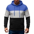 thumbnail image 2 of Sweatshirts for Men Hooded Casual Slim Color Block Long Sleeve Pullover Hoodie for Indoor Outdoor Daily Casual Wear, 2 of 7