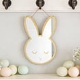 thumbnail image 4 of QuanTara Easter Bunny Shaped Wall Mirror, Cute Acrylic Decorative Mirror with Gold Outline for Home & Party Decor, Hanging Bunny Head Mirror (9.45x6.3in), 4 of 6