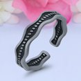thumbnail image 4 of 4mm Toe Band Ring 925 Sterling Silver Thin Adjustable Stylish Rings For Women, 4 of 5