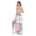 thumbnail image 3 of FORMRS Womens Long Sarong Beach Wrap Semi-Sheer Bikini Skirt Bathing Swimsuit Cover Up, Daisy Mosaic, 3 of 7