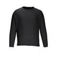 thumbnail image 2 of Crew Neck Sweater for Men Men's 2024 Baggy Soft Casual Sweaters Classic Waffle Pullover Tops Fall Winter Attire for Going Out, 2 of 4