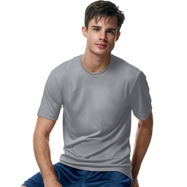 Hanes Cool DRI TAGLESS Men`s T-Shirt, 2XL, Graphite