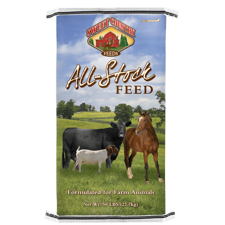 Sweet Country, 16% All Stock Pellet Feed for Cattle, Horses, Sheep, and Goats, 50 lb bag