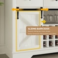 thumbnail image 6 of Oneinmil Buffet Sideboard Cabinet, Farmhouse Bar Cabinet with Removable Wine Rack & Drawers, Kitchen Storage Cabinet with Sliding Barn Door, White, 6 of 9
