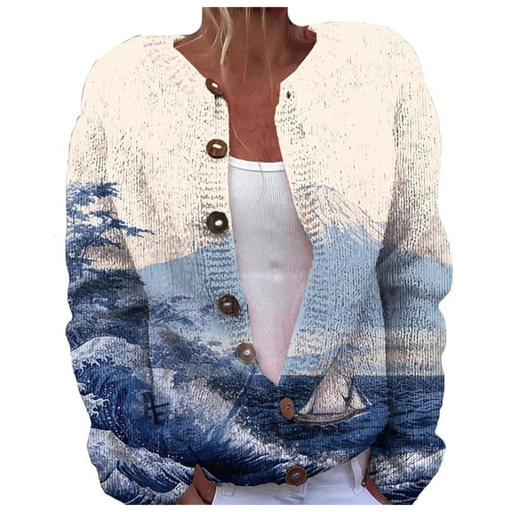 Sweaters for Women Fall and Winter Comfortable and resistant to pilling SuitableBrown M Womens Sweaters