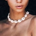 thumbnail image 5 of Jiaroswwei Women Cowrie Shell Beaded Hand Woven Choker Necklace Hawaiian Beach Jewelry, 5 of 6