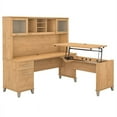 thumbnail image 1 of Somerset 72W Sit Stand L Desk with Hutch in Maple Cross - Engineered Wood, 1 of 7