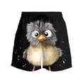 thumbnail image 4 of BRGZLK Mens Beach Shorts Summer Drawstring Waist Funny Cute Animal Expression Printing Summer Swim Trunks Novelty Beachwear Sports Vacation Shorts with Pockets, 4 of 6
