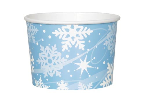 9oz Snowflake Holiday Paper Ice Cream Cups, 8ct - Walmart.com