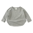 thumbnail image 2 of Toddler Long Sleeve T-Shirts Crew Neck Print Basic Comfy Tee Shirts Boys Fall Shirts for Teen Boys 6-7 Years, 2 of 4