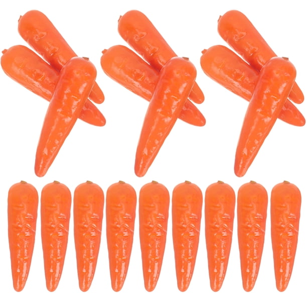 30 miniadornos de zanahoria artificiales de simulación, zanahorias falsas, verduras artificiales para fiestas, cocinas y accesorios de zanahoria.