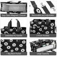 thumbnail image 4 of Canvas Tote Bag for Women with Compartments, Large Cute Black Daisy Teacher Student Shoulder Bag Nurse Purses Crossbody Bags Work Laptop Book Bag Satchels Handbags, 4 of 6