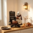 thumbnail image 6 of Wooden Reading Ghost Tabletop Figurine - Cute Librarian Statue for Bookshelf Decor - Halloween Ornament for Library Scene, Study Desk, or Shelf Display - Spooky Gothic Home Accent for Book Lovers, 6 of 7