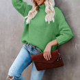 thumbnail image 6 of Women's Turtleneck Long Sleeve Loose Fit Sweater, 6 of 9