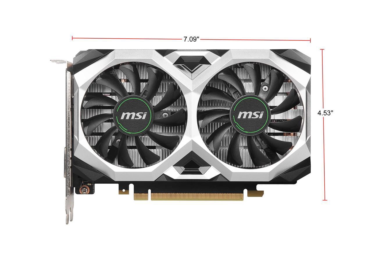 MSI GeForce GTX 1650 Super Ventus XS OC 4GB Graphics Card, Silver