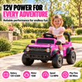 thumbnail image 3 of 12V Licensed Ford Bronco Raptor Powered Ride on Toy Cars, Kids Electric Car for Toddlers with Music, LED Lights, Horn, Ages 2+, Pink, 3 of 10