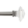 thumbnail image 3 of Better Homes & Gardens 1” Clear Acrylic Square Single Curtain Rod, Brushed Nickel, 120-180”, 3 of 7