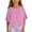 Pink, variant on Coerni Girls Ruffle Tee Short Sleeve Summer Crewneck Kids Aesthetic T Shirts Plain Cropped Tops Loose Casual Loose Tshirt