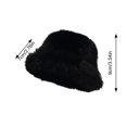 thumbnail image 3 of Lumtrix Faux Fur Winter Hats For Women Winter Christmas Stocking Stuffers Fluffy Solid Color Cap Black One Size, 3 of 5